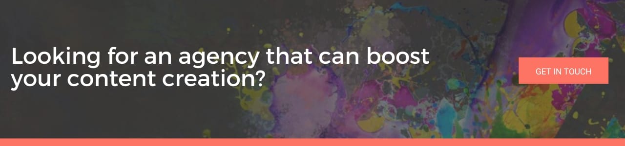 An image encouraging readers to work with a marketing agency that can boost their content creation