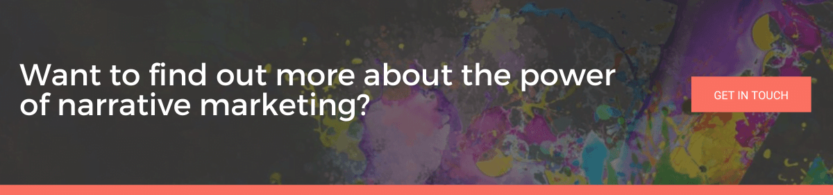 a call to action image encouraging readers to find out more about the power of narrative marketing