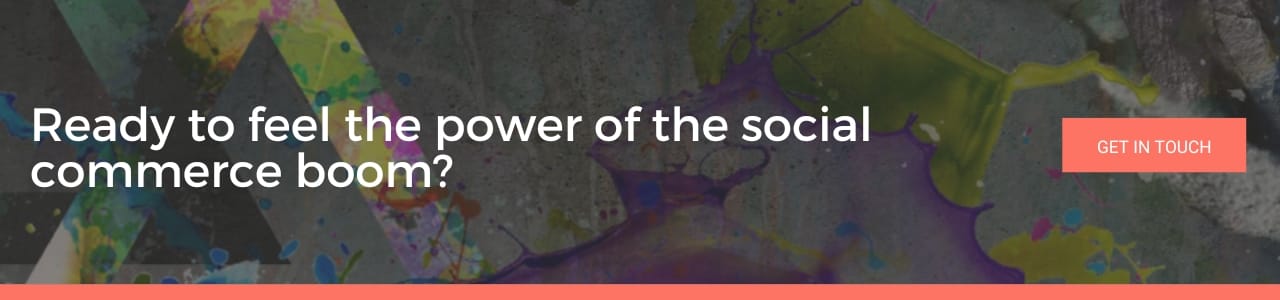 An image reading: 'ready to feel the power o the social commerce boom?'