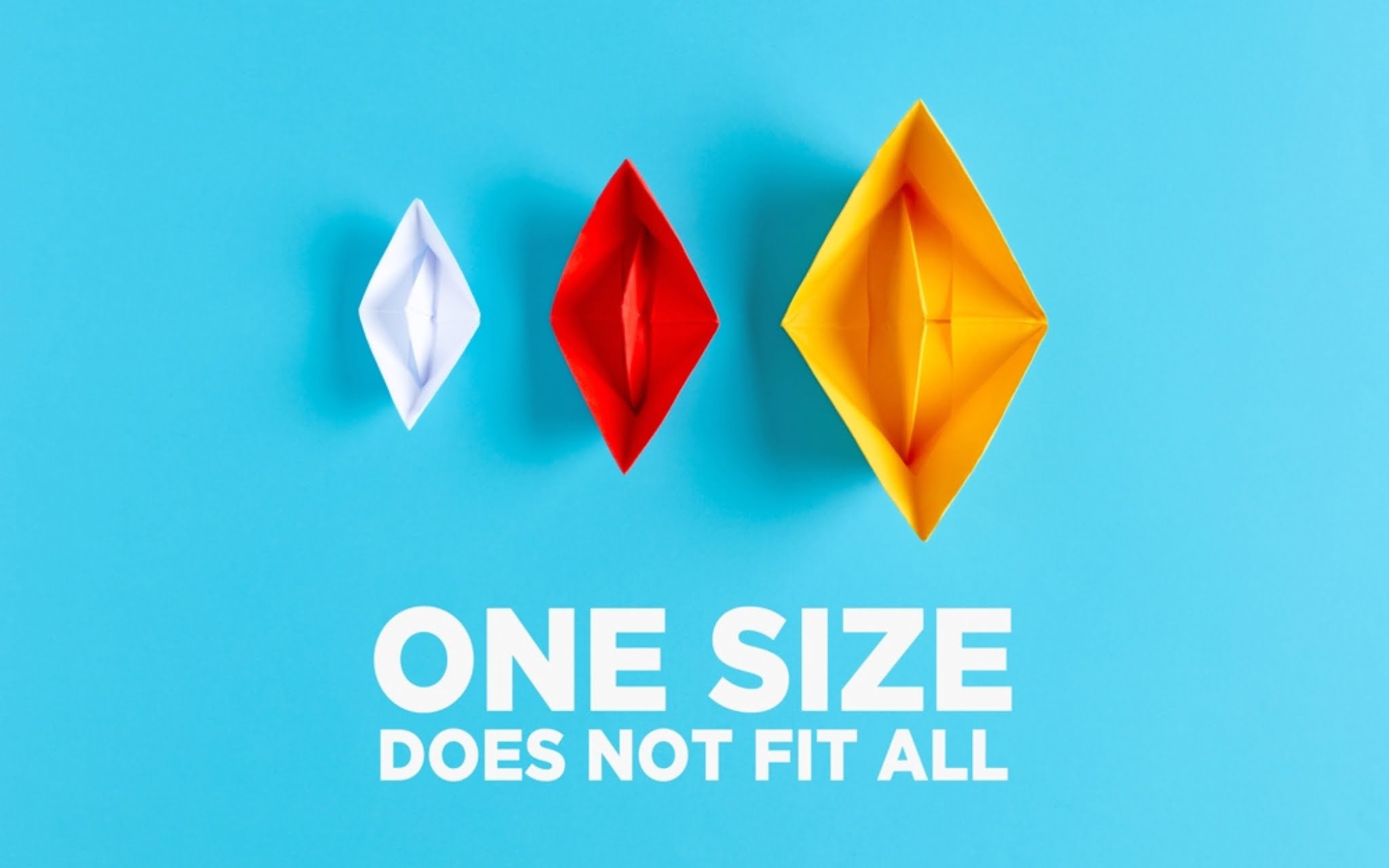Image sizing header image reading 'one size does not fit all'